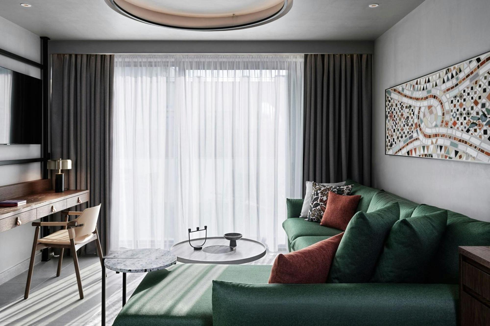 Monasty, Thessaloniki, Autograph Collection Hotel Exterior photo A 3D interior rendering of a living room